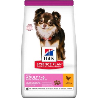 Hill's Science Plan Light Adult Small & Mini 1.5kg Dry Food for Adult Small Dogs Diet with Turkey / Chicken Hill's Science Plan Light Adult Small & Mini 1.5kg Dry Food for Adult Small Dogs Diet with Turkey / Chicken
