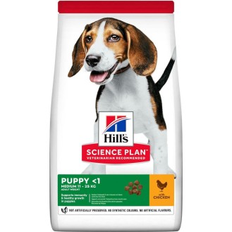Hill's Science Plan Puppy <1 Medium 14kg Dry Food for Medium Breed Puppies with Chicken Hill's Science Plan Puppy <1 Medium 14kg Dry Food for Medium Breed Puppies with Chicken